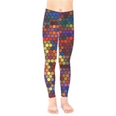 Flower Retro Funky Psychedelic Kids  Classic Winter Leggings by Ndabl3x