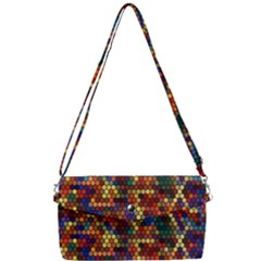 Hexagon Honeycomb Pattern Design Removable Strap Clutch Bag by Ndabl3x