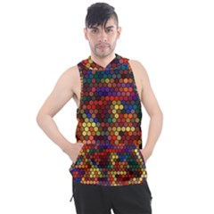 Hexagon Honeycomb Pattern Design Men s Sleeveless Hoodie by Ndabl3x