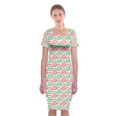 Mosaic Hexagon Honeycomb Classic Short Sleeve Midi Dress by Ndabl3x