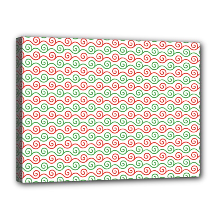 Pattern Flowers Geometric Canvas 16  x 12  (Stretched)