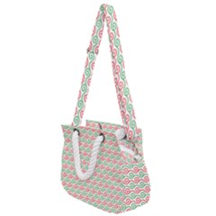 Mosaic Hexagon Honeycomb Rope Handles Shoulder Strap Bag by Ndabl3x