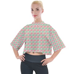 Mosaic Hexagon Honeycomb Mock Neck T-shirt by Ndabl3x