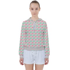 Pattern Flowers Geometric Women s Tie Up Sweat by Ndabl3x