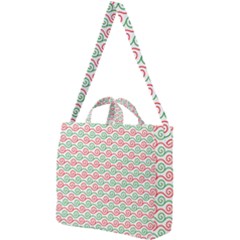 Pattern Flowers Geometric Square Shoulder Tote Bag by Ndabl3x