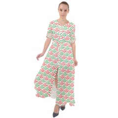 Pattern Flowers Geometric Waist Tie Boho Maxi Dress by Ndabl3x