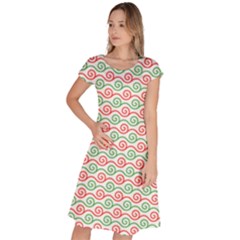 Pattern Flowers Geometric Classic Short Sleeve Dress by Ndabl3x