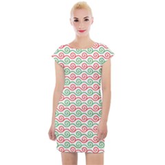 Spirals Geometric Pattern Design Cap Sleeve Bodycon Dress by Ndabl3x