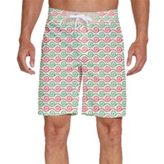 Pattern Flowers Geometric Men s Beach Shorts by Ndabl3x