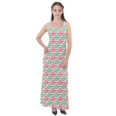 Spirals Geometric Pattern Design Sleeveless Velour Maxi Dress by Ndabl3x