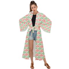 Spirals Geometric Pattern Design Maxi Kimono by Ndabl3x