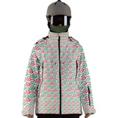 Spirals Geometric Pattern Design Men s Zip Ski And Snowboard Waterproof Breathable Jacket by Ndabl3x