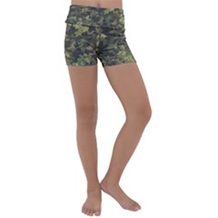 Birds Pattern Colorful Kids  Lightweight Velour Yoga Shorts by Ndabl3x