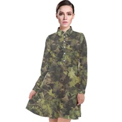 Flowers Pattern Flora Long Sleeve Chiffon Shirt Dress by Ndabl3x