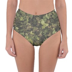 Flowers Pattern Flora Reversible High-waist Bikini Bottoms by Ndabl3x