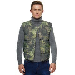 Birds Pattern Colorful Men s Button Up Puffer Vest	