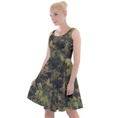 Flowers Pattern Flora Knee Length Skater Dress by Ndabl3x