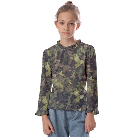 Flowers Pattern Flora Kids  Frill Detail T-shirt by Ndabl3x