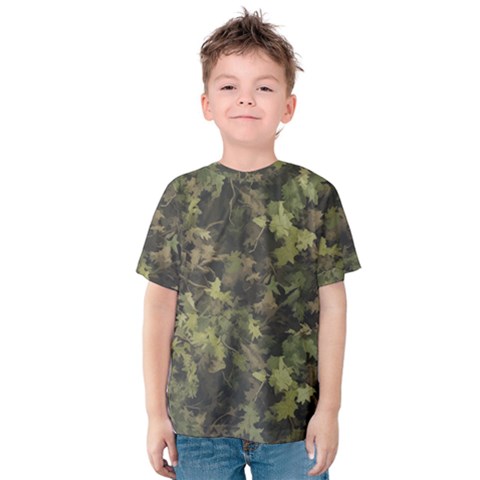 Camouflage Military Kids  Cotton T-shirt by Ndabl3x