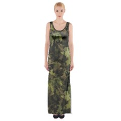 Camouflage Military Thigh Split Maxi Dress by Ndabl3x