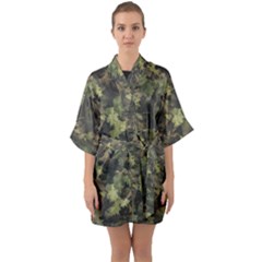 Camouflage Military Half Sleeve Satin Kimono  by Ndabl3x