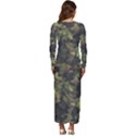 Camouflage Military Long Sleeve Longline Maxi Dress View4