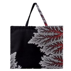 Abstract City Retro Sunset Night Zipper Large Tote Bag by Bedest