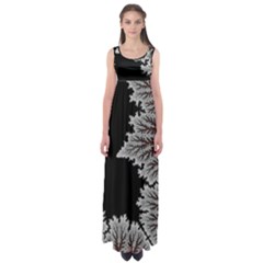 Abstract City Retro Sunset Night Empire Waist Maxi Dress by Bedest