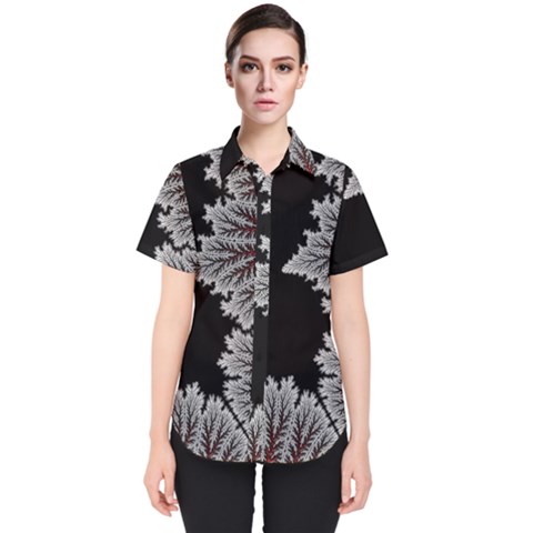 Abstract City Retro Sunset Night Women s Short Sleeve Shirt by Bedest