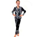 Abstract City Retro Sunset Night Kids  Satin Long Sleeve Pajamas Set View1