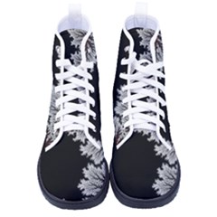 Abstract City Retro Sunset Night Men s High-top Canvas Sneakers by Bedest