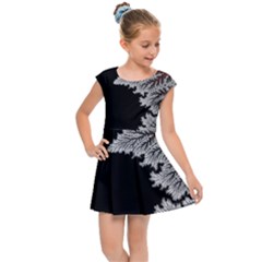 Purple Rose Retro Floral Flower Kids  Cap Sleeve Dress by Bedest