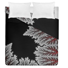 Silhouette Of Aurora Borealis Duvet Cover Double Side (queen Size) by Bedest