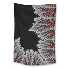 Silhouette Of Aurora Borealis Large Tapestry