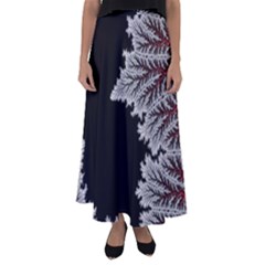 Silhouette Of Aurora Borealis Flared Maxi Skirt by Bedest