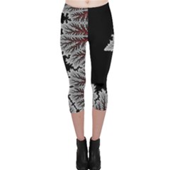 Jungle Road Hawaii Asphalt Mountains Green Capri Leggings  by Bedest