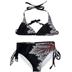 Silhouette Of Aurora Borealis Kids  Classic Bikini Set by Bedest