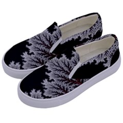 Jungle Road Hawaii Asphalt Mountains Green Kids  Canvas Slip Ons by Bedest