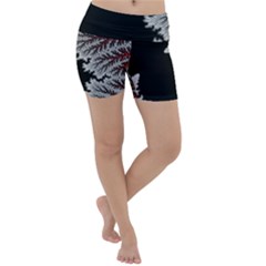 Jungle Road Hawaii Asphalt Mountains Green Lightweight Velour Yoga Shorts by Bedest