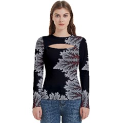 Silhouette Of Aurora Borealis Women s Cut Out Long Sleeve T-shirt by Bedest