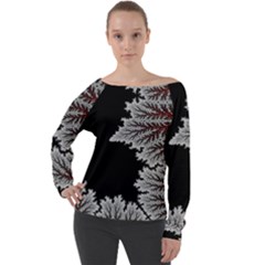 The Overworld Aurora Subnautica Off Shoulder Long Sleeve Velour Top by Bedest