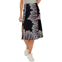 Jungle Road Hawaii Asphalt Mountains Green Midi Panel Skirt by Bedest