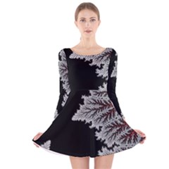 Foroest Nature Trippy Long Sleeve Velvet Skater Dress