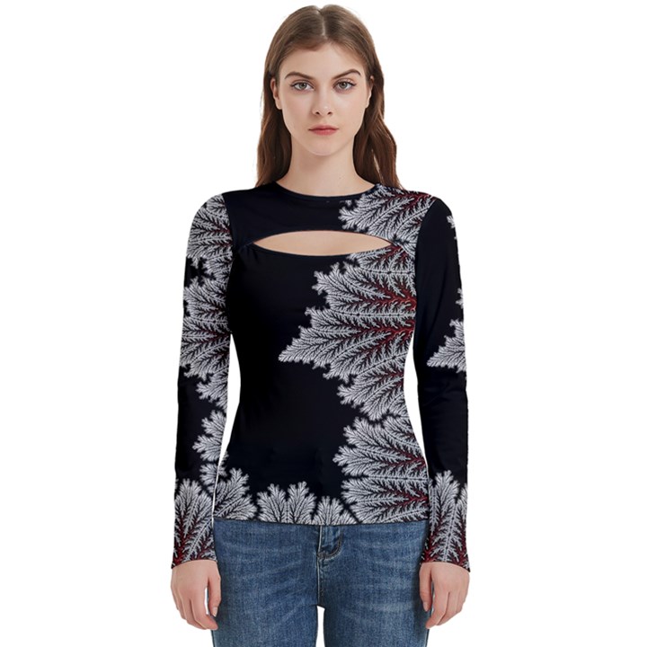 The Overworld Aurora Subnautica Women s Cut Out Long Sleeve T-Shirt