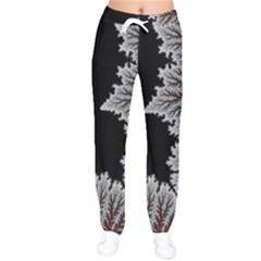 Foroest Nature Trippy Women Velvet Drawstring Pants by Bedest