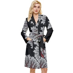 Foroest Nature Trippy Long Sleeve Velvet Robe by Bedest