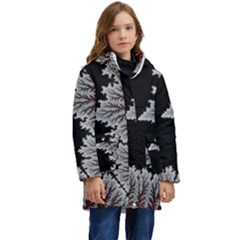 Planet Psychedelic Art Psicodelia Kids  Hooded Longline Puffer Jacket by Bedest