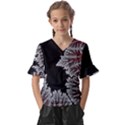 Planet Psychedelic Art Psicodelia Kids  V-Neck Horn Sleeve Blouse View1