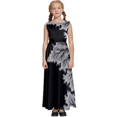 Planet Psychedelic Art Psicodelia Kids  Satin Sleeveless Maxi Dress by Bedest