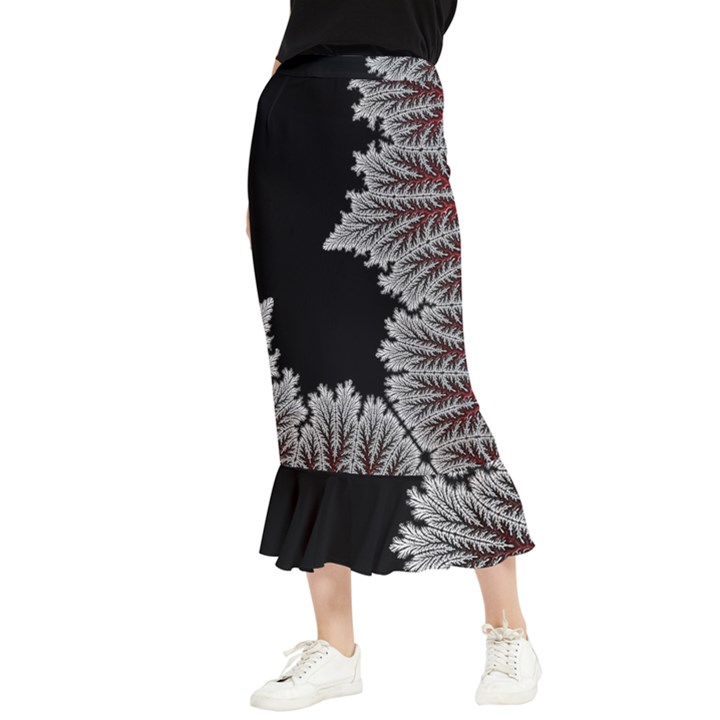 Astrology Surreal Surrealism Trippy Visual Art Maxi Fishtail Chiffon Skirt